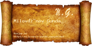 Milovánov Gunda névjegykártya